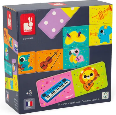 Joc de societate Dominoes Musical Instruments - Pentru copii