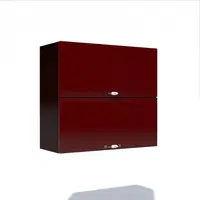 Corp superior 80 cu 2 usi orizontale Zebra MDF rosu simplu