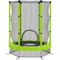 AIYAPLAY Trambulină pentru Copii 3-6 Ani cu Plasă de Siguranță, Փ140x190 cm, Verde | Aosom Romania