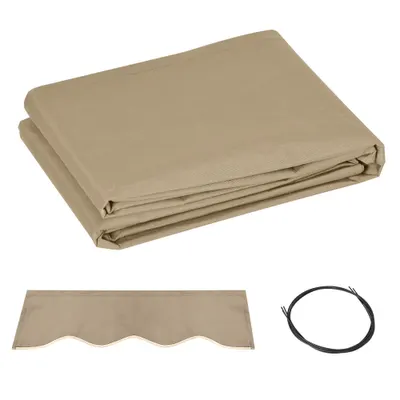 Outsunny Prelată de Schimb pentru Copertină Retractabilă, Material Poliester Anti-UV, pentru Terasă, 4x2.5m, Bej | Aosom Romania