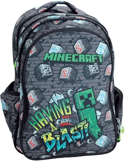 Ghiozdan școlar GIM Minecraft - Having a Blast, cu 2 compartimente