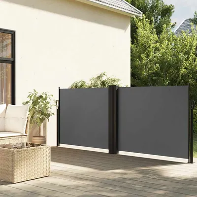 vidaXL Copertină laterală retractabilă, antracit, 120x1200 cm