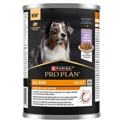 Conserva pentru caini Pro Plan Everyday Nutrition cu curcan in jeleu 400 gr