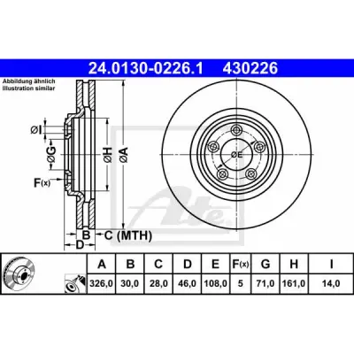 Disc frana ATE 24.0130-0226.1