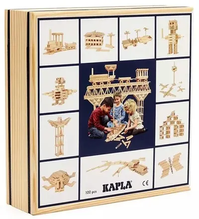 Constructor din lemn Kapla - 100 piese