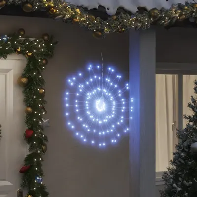 Gossi lumini stelare de craciun 140 led-uri, 4 buc., alb rece, 17 cm