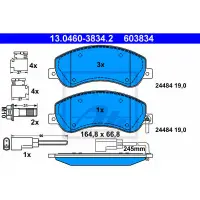 Set placute frana, frana disc ATE 13.0460-3834.2