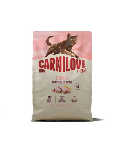 CARNILOVE True Fresh Cat Turkey Sterilised 2 kg curcan, pentru pisici sterilizate