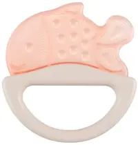 Inel gingival din silicon cu zornaitoare Canpol - Peşte, roz