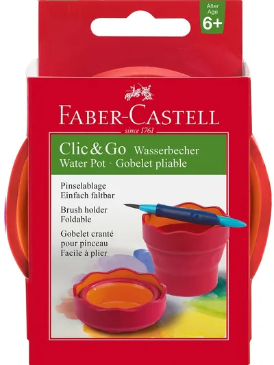 Pahar pliant de desen Faber-Castell - Rosu