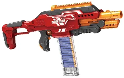 Jucărie pentru copii Sonne - Pistol Brass Repeater, cu 40 de gloanțe moi într-o revistă