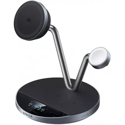 Incarcator Retea Wireless Anker Prime MagGo AirCool 3in1, 25W, Negru B25X7G11