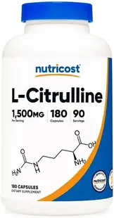 L-Citrulline, 1500 mg, 180 capsule, Nutricost