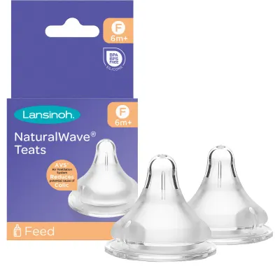 Lansinoh NaturalWave tetină pentru biberon Fast 2 buc