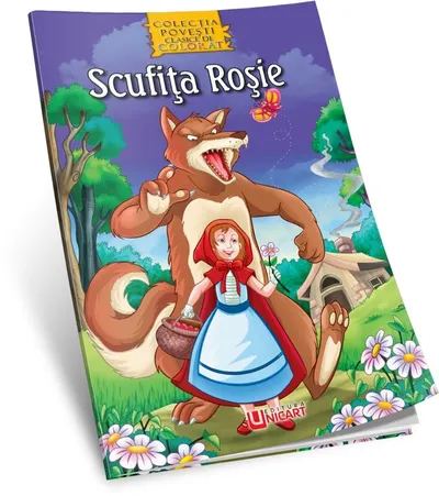 Carte Engros pentru prescolari - Povesti clasice de colorat - Scufita Rosie , 20 x 29 cm , 28 de pagini