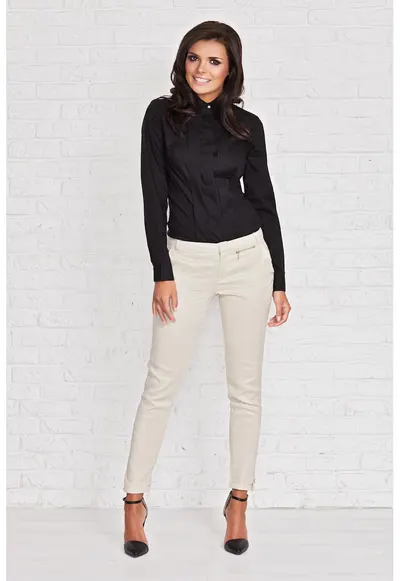 Camasa M005 pentru dama Awama - Bumbac/Nylon - Negru