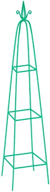 Piramidă decorativă de grădina pentru plante cățărătoare Palisad - 691278, 198 х 33 cm, verde