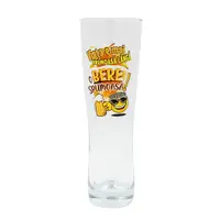 Pahar bere, 500 ml, mesaj funny “Viața e mai frumoasă lângă o bere spumoasă!"