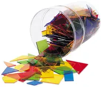 Tangram transparent Learning Resources - 15 forme, 450 buc