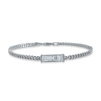Bratara din aur alb cu diamante baguette de 0.64ct