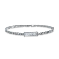 Bratara din aur alb cu diamante baguette de 0.64ct