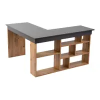 Birou cu aspect de lemn de pin 120x130 cm Vesper – Kalune Design