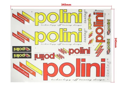 Set autocolante Polini, culoare galben rosu