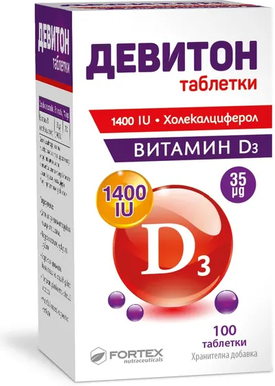 Deviton, 1400 IU, 100 tablete, Fortex