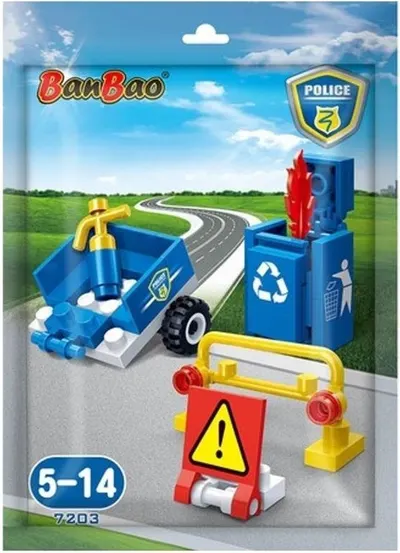 Mini set de construcții BanBao - Poliție, 39 de piese