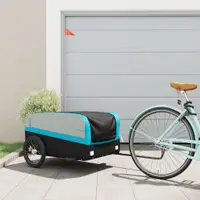 Gossi remorca pentru biciclete, negru si albastru, 45 kg, fier