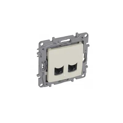 2xRJ 45 Cat.6 UTP priza Niloé - 9-contact - ivory