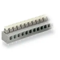 PCB terminal block; push-button; 1.5 mm²; Pin spacing 5/5.08 mm; 16-pole; Push-in CAGE CLAMP®; 1,50 mm²; gray