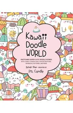 Kawaii Doodle World: Sketching Super-Cute Doodle Scenes with Cuddly Characters, Fun Decorations, Whimsical Patterns, and More