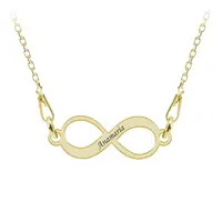 Saray - Colier din argint 925 placat cu aur galben 24K personalizat cu nume - Infinit