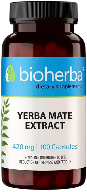 Yerba Mate Extract, 420 mg, 100 capsule, Bioherba