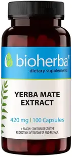 Yerba Mate Extract, 420 mg, 100 capsule, Bioherba