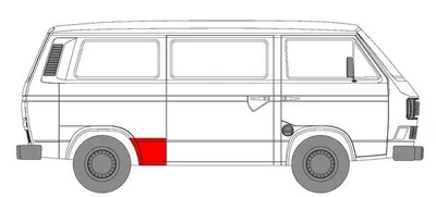 Panou reparatie Dreapta Spate potrivit VW TRANSPORTER T3 1979-1992 - (inainte de roata)