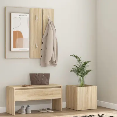 Gossi set de mobilier pentru hol, stejar sonoma, lemn prelucrat