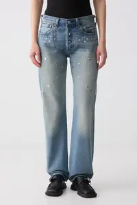 Levi's blugi straight pentru femei ROAD WORN 501 x PRIDE