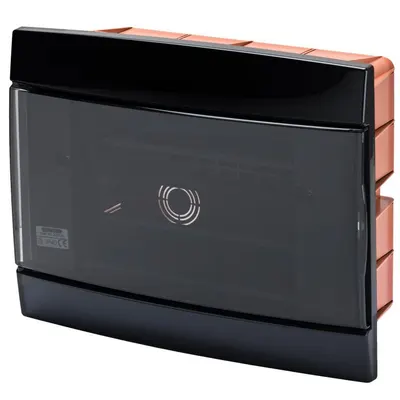 Tablou decorativ incastrat 8+1/2 module negru Gewiss GW40225TN