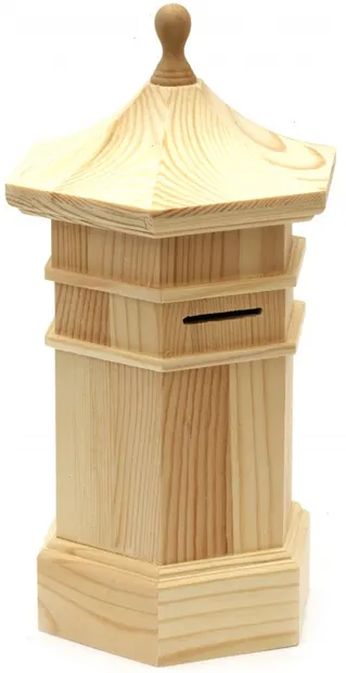 Pușculiță din lemn Em Art - Far, 24 x 10 x 10 cm