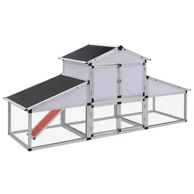 41323 Gossi cotet de gaini cu zona de miscare si repaus aluminiu