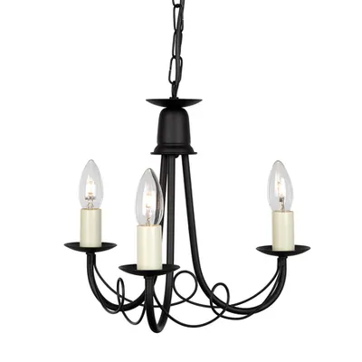 Corp de iluminat suspendat, lustra Minster 3 Light Chandelier – Black