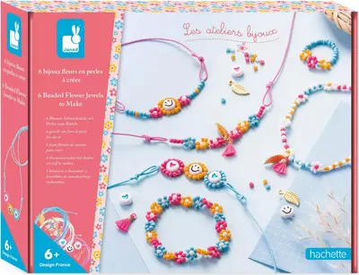 Set creativ Janod - Fă-ți bijuterii, 6 buc, floare