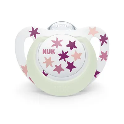 Suzeta silicon Nuk Star Night 18 luni +