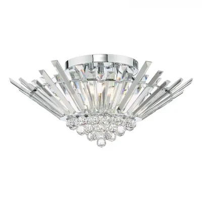 Lampa tavan Nimbus 5 Light Flush Polished Chrome Crystal