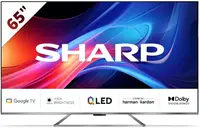 Televizor inteligent Sharp - 65GP7265E, 65'', QLED, 4K, 2x12W Harman Kardon, Dolby Vision-Atmos, Google TV, negru