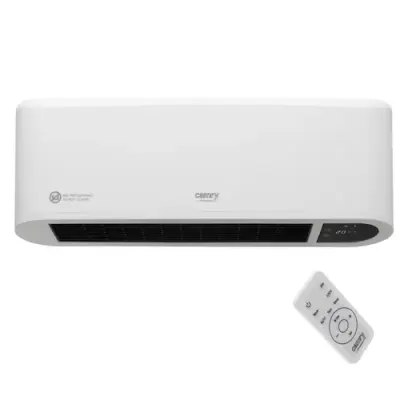 Aeroterma de perete Camry CR7753, 2000 W, 2 trepte putere, Afisaj LED, Programare 24/7, Telecomanda (Alb)