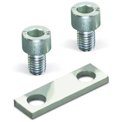 Jumper bar with screws; 2-way; for high-current terminal blocks with 2 stud bolts M6