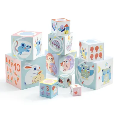 Set 10 cuburi - Turn de construit - BabyBloki
